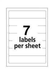 File Folder Labels on 4” x 6” Sheets, Easy Peel, White/Green, Print or Handwrite, 2/3” x 3-7/16”, 252 Labels (5203)