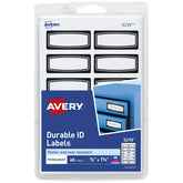 Avery® Durable ID Labels, 3/4" x 1-3/4", Black Border, Writable and Printable Labels, 60 Total (5219)
