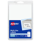 Avery® Removable Labels, 4" x 6" Blank Labels, Laser/Inkjet Printable Labels, 40 Labels (5454)