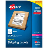 Avery® Half Sheet Shipping Labels, 5-1/2" x 8-1/2", White, 500 Blank Mailing Labels (95930)