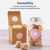 Avery® Matte White Round Labels with Sure Feed™, ¾" Diameter, 800 Labels, Permanent Adhesive (4221)