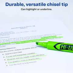 Avery(R) Hi-Liter(R) Desk-Style Highlighters, SmearSafe(R), Chisel Tip, 1 Fluorescent Green Highlighter (24020)