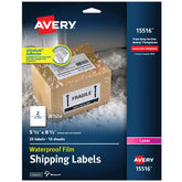 Waterproof Labels with Ultrahold® Permanent Adhesive, Sure Feed™, TrueBlock®, Laser, 20 Labels, 5-1/2" x 8-1/2" (15516)
