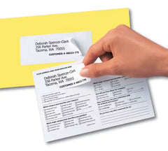 Avery® Send & Reply Piggyback Mailing Labels, Sure Feed™ Technology, 1-5/8" x 4" Outer, 1" x 3" Inner, 240 Labels (5735)