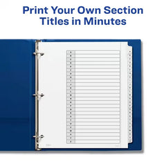 Avery® Ready Index® Extra-Wide A-Z Dividers, 26 Tabs Sets, Multicolor Tabs, Works Great with Sheet Protectors (11166)