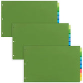 Big Tab™ Insertable Dividers for 3 Ring Binders, 11" x 17", 8-Tab Set, Assorted Colors, 3 Sets (11256)