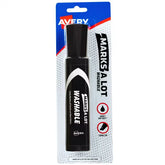 Avery(R) Marks A Lot(R) Jumbo Washable Marker, Chisel Tip, Black (24158)
