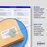 Avery® Printable Shipping Labels with Sure Feed®, 3-1/2" x 5", White, 400 Blank Mailing Labels for Laser Printers (5168)