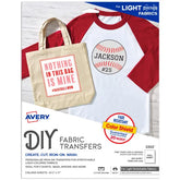 Stretchable Fabric Transfers for Light Fabrics, 8-1/2" x 11", Inkjet Printer, 5 Matte Sheets (3302)