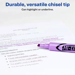 Avery® Hi-Liter® Desk-Style Highlighters, SmearSafe®, Chisel Tip, 1 Fluorescent Purple Highlighter (24060)