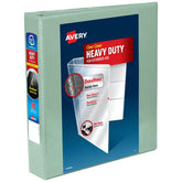 Avery® Heavy-Duty View Binder, 1-1/2" One Touch Slant Rings, 375-Sheet Capacity, 2.1" Spine, Pastel Sage Green Binder (79819)