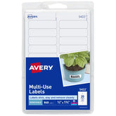 Avery® Removable Labels, Removable Adhesive, 1/2" x 1-3/4", 840 Labels (5422)