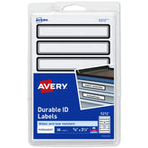 Avery® Durable ID Labels, 5/8" x 3-1/2", Black Border, Writable and Printable Labels, 35 Total (5212)