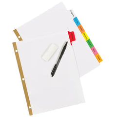 Avery® Big Tab™ Write & Erase Dividers, 8-Tab Set, Multicolor Divider Tabs, 1 Set of Binder Dividers (23079)