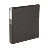 Avery® Standard Binder with Label Holder, 1-1/2" Round Rings, 275-Sheet Capacity, 2.1-Inch Spine, Black Binder (04401)