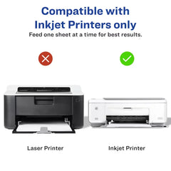 Avery® Postcards with Sure Feed® Technology, 4" x 6", Matte White, 100 Blank Postcards for Inkjet Printers (8386)
