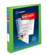 Avery® Heavy-Duty View Binder, 1" One-Touch Rings, 275-Sheet Capacity, Chartreuse (79770)