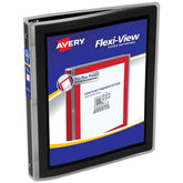 Avery® Flexi-View™ Binder, 1/2" Round Rings, 100-Sheet Capacity, Black (15767)
