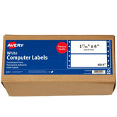 Avery® White Computer Labels, 1-7/16" x 4", Dot Matrix Labels and Pin-Feed Labels, 5,000 Total (4014)