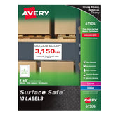 Avery® Surface Safe® Durable ID Labels, Removable Adhesive, Water & Chemical Resistant, 4" x 6", 100 Labels (61505)