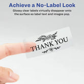 Avery® Printable Address Labels with Sure Feed®, 1" x 2-5/8", Glossy Clear, 300 Blank Mailing Labels for Laser and Inkjet Printers (6521)