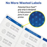 Avery® Print-to-the-Edge Address Labels with Sure Feed®, 3/4" x 2-1/4", Matte White, 750 Labels (6870)
