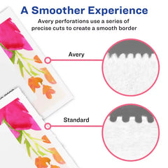 Avery® Square Tags with Sure Feed® Technology, 2" x 2", Matte White, 120 Square Tags with Strings, Print-to-the-Edge, Laser/Inkjet Printable Tags (80513)