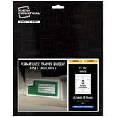 Avery® PermaTrack® Tamper-Evident Asset Tag Labels, 3-3/4" x 2", 64 Labels (60538)