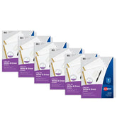 Big Tab™ Write & Erase Paper Dividers with Gold Reinforcement, 8-Tab Set, White, 6 Sets (21213)