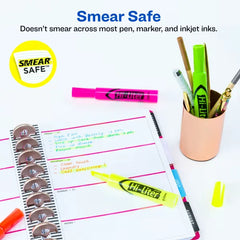 Avery(R) Hi-Liter(R) Desk-Style Highlighters, SmearSafe(R), Chisel Tip, 4 Assorted Color Highlighters (24063)