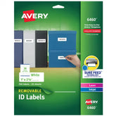 Avery® Multiuse Removable Labels with Sure Feed™, 1" x 2 5/8", 750 White Labels (6460)