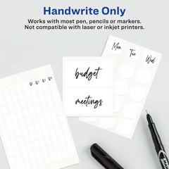 Avery® Multi-Use Removable Labels, 1/2" x 3/4", White, Non-Printable, 525 Rectangle Labels Total (6737)