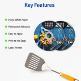 Avery® Printable CD Labels, Matte White, Permanent, Laser Printers, 40 Blank CD Labels & 80 Spine Labels (5692)