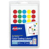 Avery® See-Through Color-Coding Removable Labels, 3/4" Diameter, Translucent Colors, Non-Printable, 1,015 Dot Stickers Total (5473)