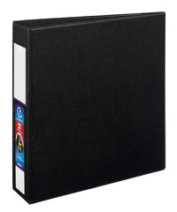 Avery® Heavy-Duty Binder, 2" One-Touch Rings, 540-Sheet Capacity, Label Holder, DuraHinge™, Black (79992)