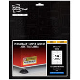 Avery® PermaTrack® Tamper-Evident Asset Tag Labels, 1-1/4" x 2-3/4", 112 Labels (60536)