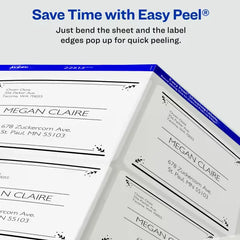 Avery® Matte Clear Shipping Labels, Sure Feed™ Technology, Laser, 2" x 4", 100 Labels (15663)