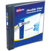 Avery® Flexible View Binder, 1" Round Rings, 175-Sheet Capacity, Gray (17676)