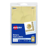 Avery® Notary Seal Labels, 2" Diameter, Printable Gold Certificate Seals, Inkjet, 44 Gold Seals Total (05868)