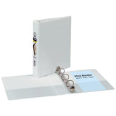 Avery® Mini Durable View Binder, 1" Round Rings, 175-Sheet Capacity for 5-1/2" x 8-1/2" Paper, 1.4" Spine, White (17116)