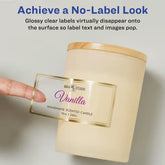 Avery® Printable Glossy Clear Labels with Metallic Gold Border, 2" x 4", Permanent, Laser/Inkjet, 60 Labels (6552)