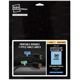 Avery® Cable Labels, T-Style Self-Adhesive Cord Labels, 1.25" x 2", 8 Colors, Tear-Resistant Wire Labels, Laser/Inkjet and Handwrite-Compatible, 240 Wire Marking Labels Total (61542)