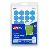 Avery® Removable Color-Coding Labels, Removable Adhesive, Light Blue, 3/4" Diameter, 1,008 Labels (5461)