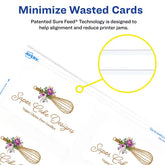 Avery® Clean Edge® Printable Business Cards with Sure Feed Technology, 2" x 3-1/2", White, 1,000 Blank Cards for Laser Printers (05874)