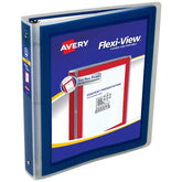 Avery® Flexi-View™ Binder, 1-1/2" Round Rings, 275-Sheet Capacity, Navy (17638)
