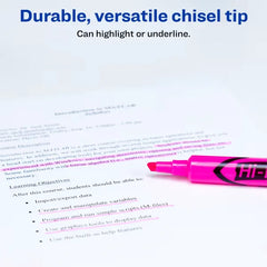 Avery(R) Hi-Liter(R) Desk-Style Highlighters, SmearSafe(R), Chisel Tip, 1 Fluorescent Pink Highlighter (24010)