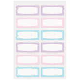 Avery® No-Iron Fabric Name Labels, Soft Pastels Preprinted Designs, Handwrite Only, 3/4" x 1-3/4", 24 Preprinted Labels (40775)