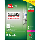 Avery® Durable ID Labels, Permanent Adhesive, 5" x 8-1/8", 100 Labels (6579)