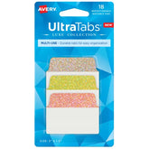 Avery® Ultra Tabs® Luxe Collection Multi-Use Tabs, 2" x 1-1/2", Holographic Sunset Orange Ombré Designs, 18 Tabs (74148)