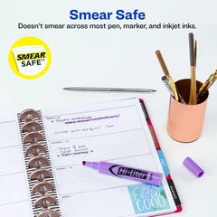 Avery® Hi-Liter® Desk-Style Highlighters, SmearSafe®, Chisel Tip, 1 Fluorescent Purple Highlighter (24060)